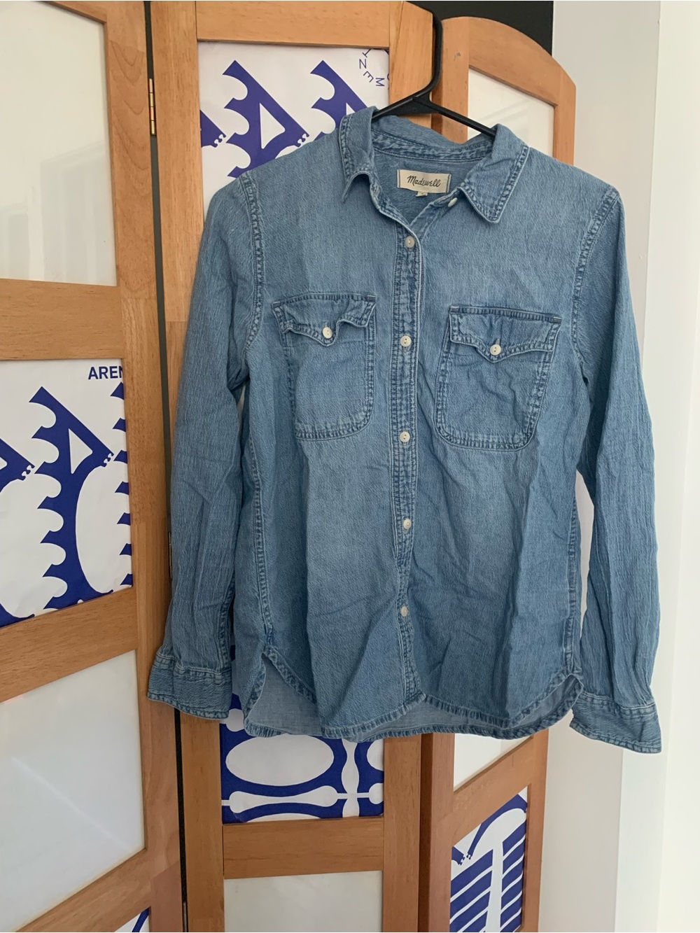 Madewell Light Blue Denim Button-Front Women's Shirt
